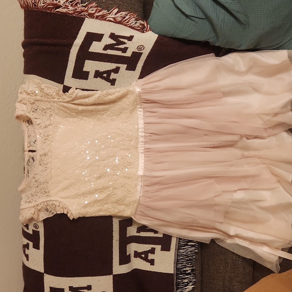 Pink lace dress